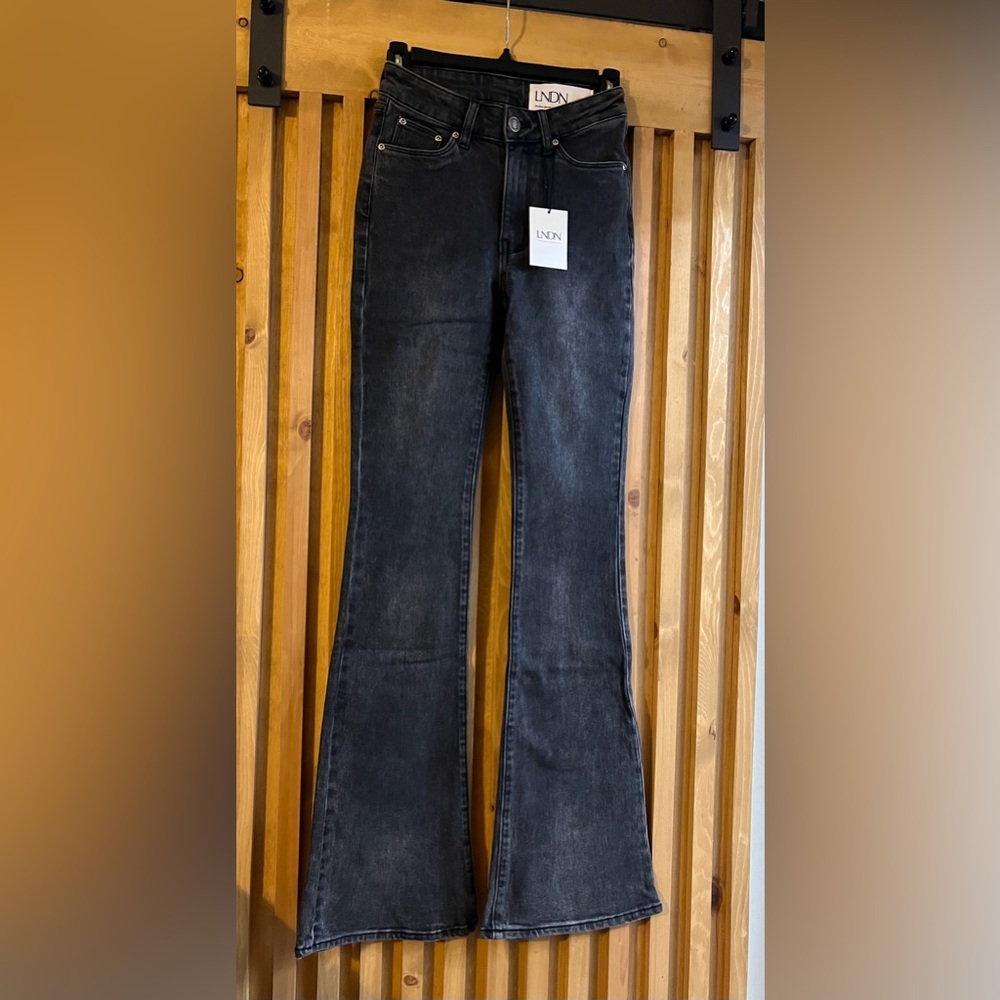 Black Flare Jeans - High-Rise Wide Leg